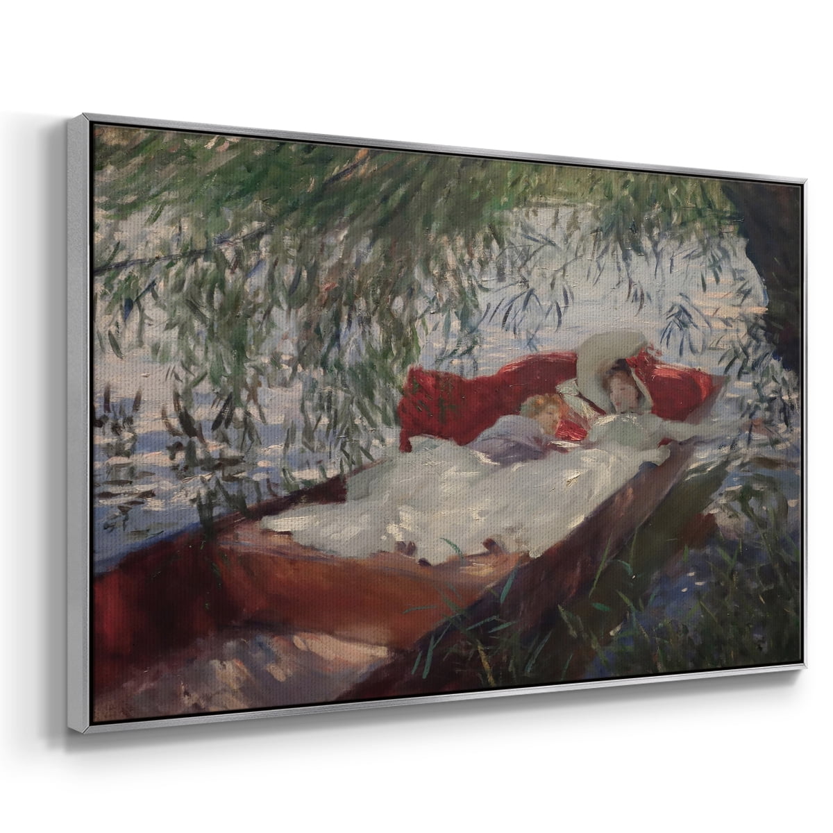 Vintage Botanical Print-XCII By Wexford Home Framed in Silver Wood Gallery Wrapped Canvas 17 in. x 25 in.