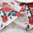thumbnail image 4 of Floral Tablecloth Rectangle 60 x 102 Inch, Spill Proof Stain Resistant Fabric Table Cloth, Rose Pattern Polyester Table Cover for Spring, Summer, Party, Indoor, Outdoor, 4 of 5