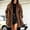 Khaki, variant on Ayolanni Women's Faux Fur Coat Long Sleeve Lapel Open Front Jackets Warm Winter Fuzzy Outerwear with Pockets Beige L
