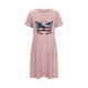 thumbnail image 5 of Camisón corto de talla grande para mujer, camisón de manga corta con estampado de pecho a la moda, camisón para mujer, 5 of 7