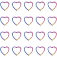thumbnail image 1 of 1 caja de 20 llaveros con forma de corazón, de colores, de metal, de hierro, con forma de arcoíris, chapados en colores, con forma de corazón, conector para llaves, anilla de salto, 1 of 5