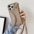 thumbnail image 2 of ZHaobin Wrist Strap Crossbody Lanyard Case for iPhone 16 15 14 Pro Plus Card Holder Wallet Leather Cover (Light Purple,For iPhone 14Pro Max), 2 of 6