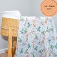 thumbnail image 2 of LollyBanks Baby Blanket, 100% Cotton Muslin Swaddle for Baby Boys and Girls, Soft and Breathable 47 x 47 Inches Receiving Blanket, Lightweight Newborn Swaddle Blankets, Registry (Animal Bike Print), 2 of 6