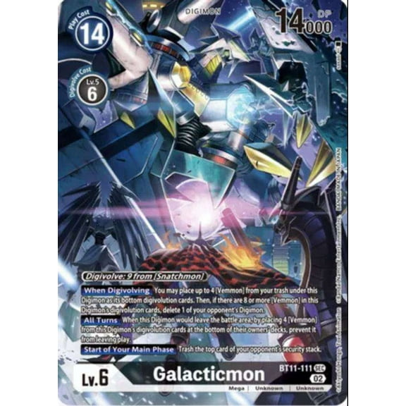 Digimon Dimensional Phase Secret Rare Galacticmon BT11-111 (Alternate Art)