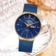 thumbnail image 3 of Reloj de Lujo para mujer LIGE con calendario azul ultradelgado, 3 of 7