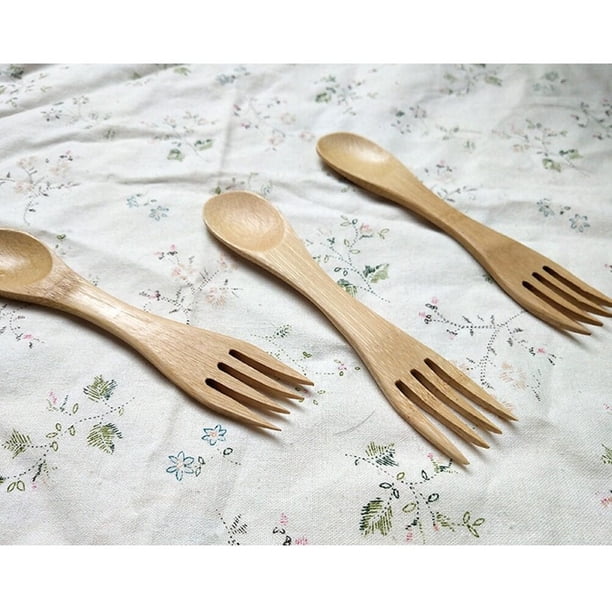 2 pcs Multifonction Camping Spork Cuillère En Acier