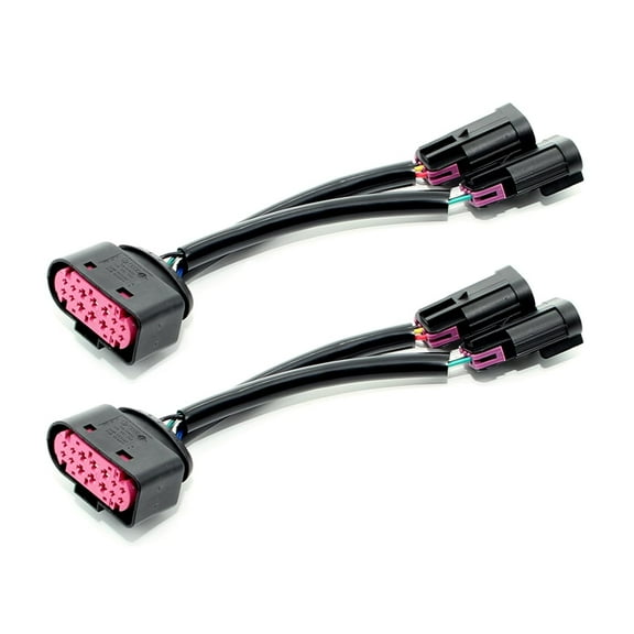 Aniceparthy 2Pcs Replacement for Dodge Ram 2009-2018 ,Conversion Harnesses Quad Housing to Projector Headlight, Quad to Projector Headlight Wiring Harness