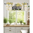 thumbnail image 2 of Curtain Valance for Windows,Farm Checker Truck Lemon Kitchen Valances Rod Pocket Short Curtains,Pastoral Fruit Flower Leaf on Linen Window Treatment Panel for Bedroom Bathroom 42x12in, 2 of 9
