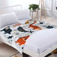 thumbnail image 3 of Whimsical Animal & Object Pattern Flannel Blanket - Soft Cozy Durable for Sofa Travel Bed Chair - Perfect for All Ages, 3 of 7