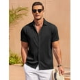 thumbnail image 4 of COOFANDY Men's Beach Summer Shirt Stretch Shirt Novelty Button Down Shirts Vacation Shirts, 4 of 7