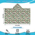 thumbnail image 2 of Colorful Checkered Cow Pattern Hooded Bath Towel，50"x30" for Ages 3 To 12 Kids, Quick Dry Lightweight Soft Microfiber Hood Beach Towel Cover Up for Kids, 2 of 7