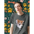 thumbnail image 2 of Corgi Peaking Out T-Shirt Men -Image by Shutterstock, Male Small, 2 of 4