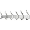 thumbnail image 1 of Perchero de pared con 6 ganchos, perchero de pared de acero inoxidable para colgar toallas (plateado, 6 ganchos), 1 of 5
