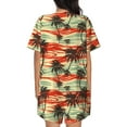 thumbnail image 3 of Kdxio Colorful Hawaii Palms Print Pajamas Sets for Women Short-Sleeved Pjs with Lounge Shorts Two Piece Sleepwear S-4XL, 3 of 9