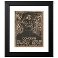 thumbnail image 2 of Rachael Romero 12x14 Black Modern Framed Museum Art Print Titled - Condemn the South African Apartheid Regime and Support the International Boycott (1976), 2 of 5