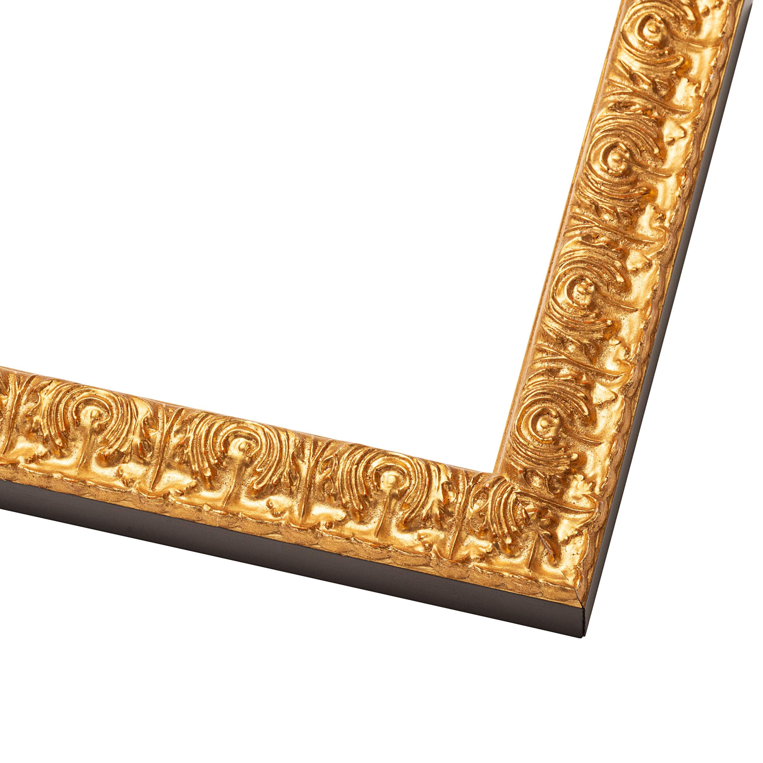 18x24 Frame Gold Real Wood Picture Frame Width 1 inches | Interior Frame Depth 0.5 inches | Edwina