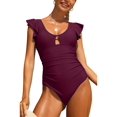 thumbnail image 2 of Where Does One Piece Bathing Suit With Skirt Popvil Swim Dress Suits For Women 2025 One Piece Swimsuit Women Tummy Control Sexy Popvil Swimsuits For Women 2 of 9