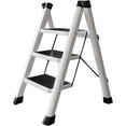 thumbnail image 1 of Escalera Plegable Multifuncional Bluelander, Tipo Tijera 3 Peldaños, Antideslizante, Blanco, 1 of 5