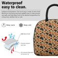 thumbnail image 3 of Insulated Lunch Bag for Women, Floral Print Oxford Fabric Lunch Box, Leakproof Thermal Cooler Tote for Work, School & Picnic, Leopard Animal Print, 3 of 5