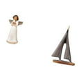 thumbnail image 5 of CarpNettore Angel Resin Figurine And Sailboat Sculpture Set Resin Angel Statue Figurine Home Decor Indoor Shelf Sailboat Model Ornament Lightweight Resin Suitable, 5 of 8