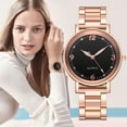 thumbnail image 2 of HBFAGFB Montre Femme Bracelet en Acier Inoxydable Décontractée Mode Robe Convenant aux Hommes et aux Femmes Noir, 2 of 4