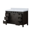 thumbnail image 3 of Marsyas 48 in W x 22 in D Brown Bath Vanity and Cultured Marble Countertop, 3 of 6