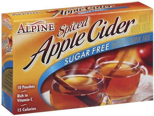 Alpine Spiced Apple Cider Sugar Free Instant Drink Mix, 10-Count .14-Ounce Pouches (Pack... by Alpine Spiced Cider