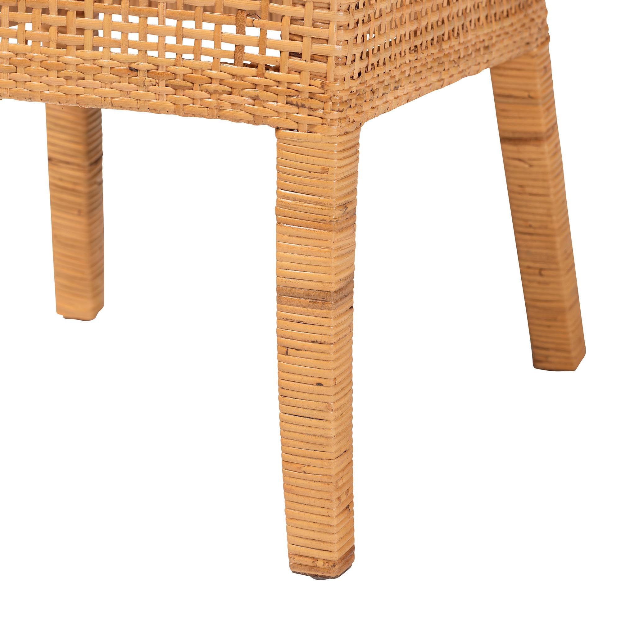 bali & pari Morris Boho Dining Chair, Light Honey