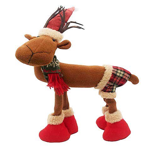 Tunan Kids Preferred Rudolph Reindeer Red sox Reindeer Los mejores regalos para Navidad Decoración para el hogar y el árbol de Navidad Adorables juguetes para niños y niños Reno marrón con bufanda Tunan 7008130540246