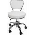 thumbnail image 3 of MAYAKOBA Dayton Rolling Stool with Backrest – White Pneumatic Seat, Adjustable Height 13"-15", Ergonomic Design for Home Office, Garage, Gardening, Lab, School, Mechanic Tasks, 3 of 8