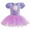 G/Violets Purple, variant on WIBACKER 3-9 Years Kids Girls Princess Ballet Dress Short Sleeve Leotards Skirted Tutu Dancewear Halloween Christmas Party Fancy Costume