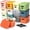 Classic Color, variant on 12 Pack Vibrant Colorful Plastic Storage Bins with Lids 7 Quart Toy Storage Box Stackable Nestable Organizer Boxes with Handle and Labels for Classroom Shelf Bedroom Desktop Toys School Supplies