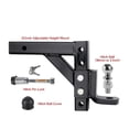 thumbnail image 2 of Adjustable 4 Level Trailer 10 Inch Drop Hitch Ball Mount Tow For 2 Inch Receiver RV Parts Camper Caravan Accessories ,Corrosion Resistance, 2 of 6