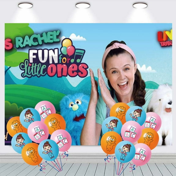 Ms Rachel Party Decorations Backdrop Banner Balloons Taspestry Wall Decor Background Poster Decor Supplies