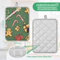 thumbnail image 6 of Yayeee Pot Holders Kitchen Heat Resistant with Pocket 7"x9.8" Cotton Oven Cooking Hot Pads, Yellow Christmas Gingerbread, 6 of 7