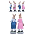 thumbnail image 2 of Twfbrm Easter Bunny Figurines, Easter Decorations 7.5 Inch Resin Decorative Rabbit Statues, Hand-Painted Farmhouse Standing Bunny Tabletop Ornaments Spring Decor for Home Office Shelf Garden, 2 of 9