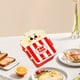 thumbnail image 5 of Fiambrera con Forma de Hamburguesa y Papas Fritas | Contenedor de Almuerzo Hermético, Seguro para Alimentos, para Oficina y Escuela | Portátil con Pulsera para Utensilios Incorporada | Divisor Extraí, 5 of 5