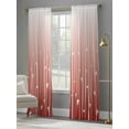 thumbnail image 4 of Retro Flower Sheer Curtains 96 Inch Length 2 Panels Set, Geometric Stripes Gradient Tree Leaf Voile Window Treatment Semi Sheer Long Curtains Drapes for Bedroom/Living Room/Kitchen 52"x96"x2, 4 of 7