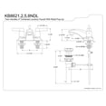 thumbnail image 2 of Kingston Brass KB8625NDL 4 in. Centerset Bathroom Faucet, Oil Rubbed Bronze, 2 of 2
