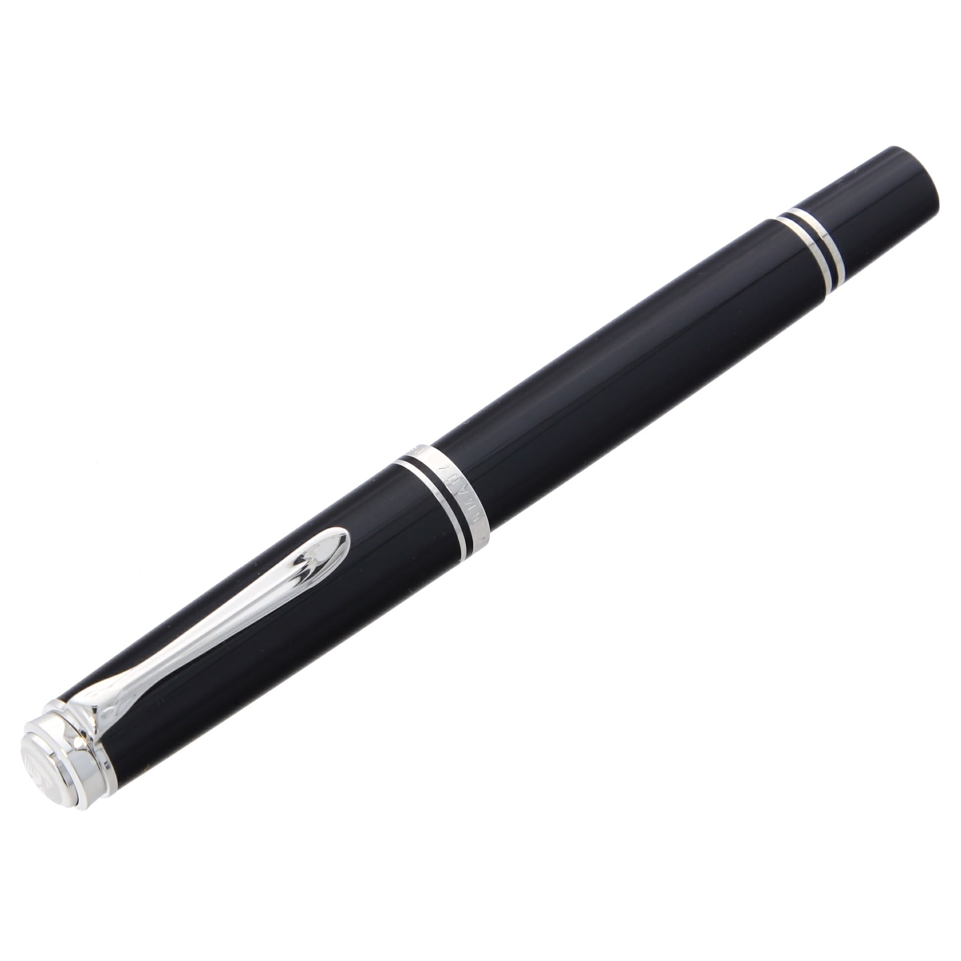pelikan souveran 405 black/silver fine point fountain pen - 924415