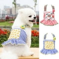 thumbnail image 2 of Lace Plaid Pattern Dog Dress Breathable Ruffles Summer Princess Dress, Ideal for Dogs, 2 of 8