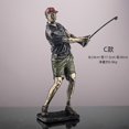 thumbnail image 2 of Estatuilla De Personaje De Golf De Lujo, Estatua De Deporte Moderna Creativa, Figuritas De Arte, Artesanías De Resina Nórdica Para Sala De Estar, Accesorios De Decoración Del Hogar Sweethay  OD014716-03, 2 of 6