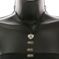 thumbnail image 3 of Mi Amore Heart With Asian Symbol Necklace-Earring-Set Black/Silver-Tone, 3 of 3