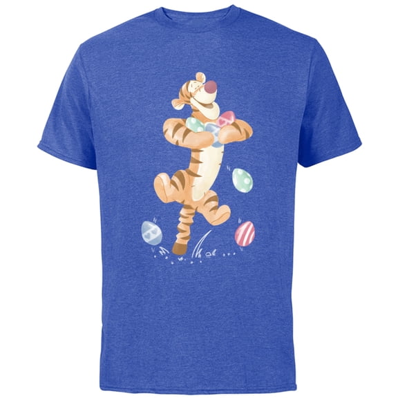 Disney Winnie the Pooh Tigger Easter Egg Bounce - Short Sleeve Cotton T-Shirt for Adults - Customized-Royal Heather
