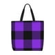 thumbnail image 1 of Easygdp Purple Buffalo Plaid Bolsa Tote para Mujer, Bolso de Hombro para Trabajo, Playa, Viajes, Compras y Supermercado, 1 of 7