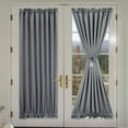 thumbnail image 2 of DONGPAI Blackout French Door Curtain, Rod Pocket Thermal Insulated Privacy Door Curtain Window Drapery, 24''x 40'', Gray, 1 Panel, 2 of 8