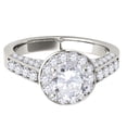 thumbnail image 3 of Aonejewelry 1 Carat Halo Engagement Diamond Ring Crafted In 14k White Gold, 3 of 4