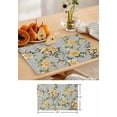 thumbnail image 4 of Placemats Set of 6, Yellow Rose Woven Placemat, Linen Place Mats for Kitchen/Dining Tables, Vintage Country Botanical Floral Vines Washable Table Mats for Party, 4 of 8
