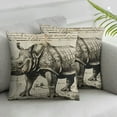 thumbnail image 3 of Safari Collection Country Rhinoceros Inch Throw Pillow with Case &amp; Insert – Natural Decorative Pillow for Couch, Bedroom and Living Room Décor, 3 of 7