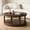 Dark Brown, variant on YWEN 40" Round Coffee Table with Wheels, Circle 2 Tier Solid Wood Center Coffee Table, Mid Century Retro Farmhouse Rounded End Table for Living Room Apartment, ø40 x 17.52" H
